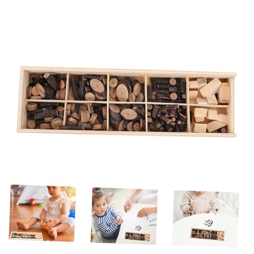 TEHAUX 1 Set Wood Chip Set Tree Bark Slices Wood Slice Wood Aquarium Ornament Unfinished Log Sticks Natural Wood Discs Wood Embellishment Mini Tools TEHAUX