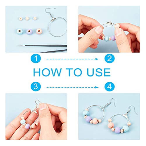 PH PandaHall 500pcs Natural Wooden Beads 10mm Ball Spacer Beads Unfinished Wood Beads Macrame Beads for Tassel Christmas Tree Hanging Holiday Decor PH PandaHall