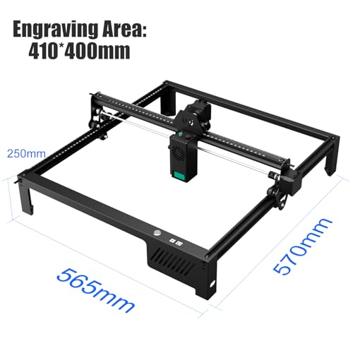 IWECOLOR 10W Laser Engraver, 60W Higher Accuracy Laser Engraving Machine, Compresed Spot 0.06x0.06mm Laser Cutter for Wood and Metal, Dark Acrylic, IWECOLOR