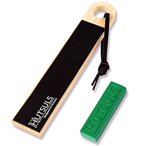 Hutsuls Pocket Knife Strop Kit - Get Razor-Sharp Edges with Pocket Leather Strop for Knife Sharpening, Easy to Use Knife Stropping Kit with Stropping Hutsuls