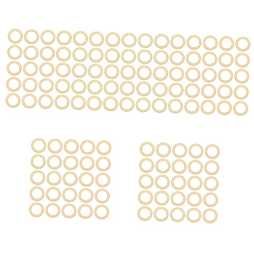 Operitacx 125 Pcs Handmade Wooden Ring Small Unfinished Rings Unfinished Wood Rings Craft Rings Smooth Wood Rings Macrame Wood Rings Wood Rings Operitacx