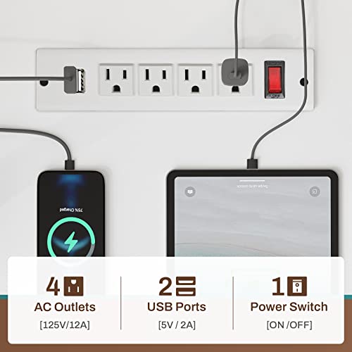 SEDETA White L Shaped Gaming Desk, Reversible Corner Desk with Power Outlet and Pegboard, L Shaped Desk with Hutch, Storage Shelf, Keyboard Tray, and SEDETA