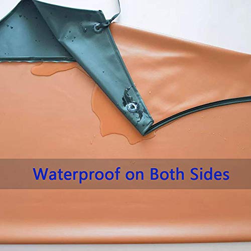 Lchkrep Men's Waterproof Apron Black, Lightweight Vinyl Aprons Rubber Apron for Dishwashing, Butcher, Dog Grooming, Fish Cleaning Industrial Lchkrep