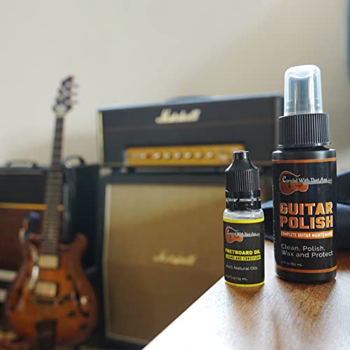Guitar Cleaning, Polish and Oil Care Kit - Guitar Oil and Cleaner for Body and Fretboard Fingerboard - Cleans, Polishes, and Protects Careful With That Axe