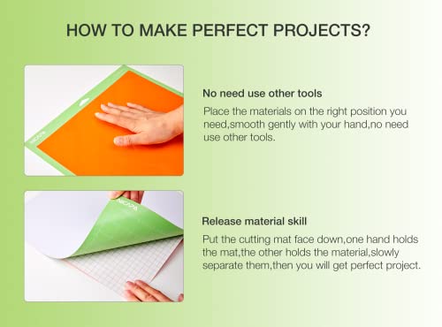 Nicapa Replacement Cutting Mat(12x12 inch)for Cricut Maker /3/Explore 3/Air /2/One (6pack-3xStandardgrip、Lightgrip、Stronggrip、Fabrigrip) NICAPA