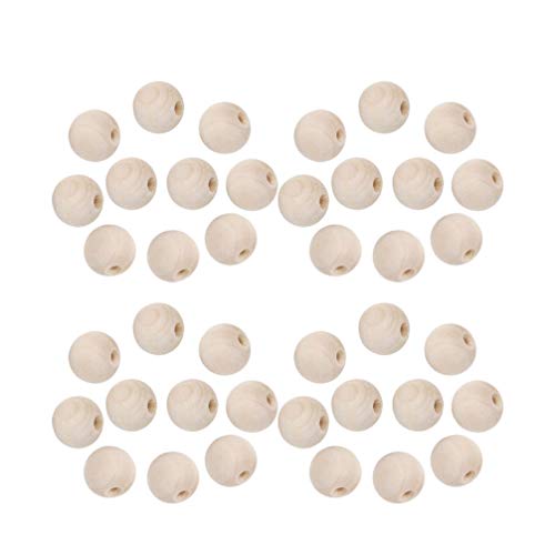 1800pcs Natural Beads Wood Beads for Round Beads Wooden Charm Beads Unfinished Wood Beads Jewelry Accessories Wooden Beading Supplies Color Beads SUPVOX