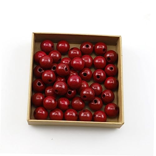 Tofficu 400 Pcs Solid Wood Beading DIY Jewelry Beads Natural Wood Beads Wood Loose Beads Macrame Making Beads DIY Loose Beads Unfinished Wood Beads Tofficu