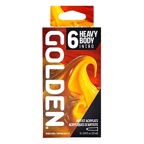 Golden Artist Colors, Heavy Body Acrylics, 6-color Intro Set Golden Artist Colors