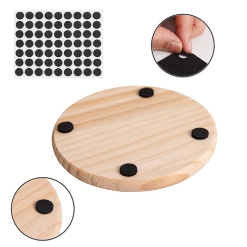 COYMOS Unfinished Wood Coasters, 4 Inch Round Wood Slices, Blank Wooden Coasters for Crafts Likes Drawing Painting Wood Engraving Home Decoration COYMOS