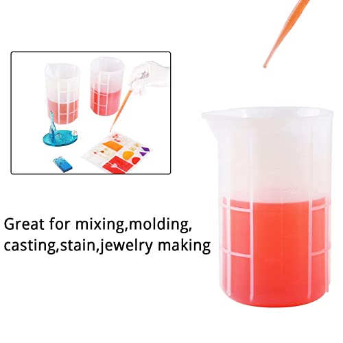 700ml Extra Large Silicone Mixing Cups for Epoxy Resin, Gartful 23 oz Measuring Cups, Casting Making Crafts, Acrylic Paint Pouring, Butter,Chocolate, Gartful