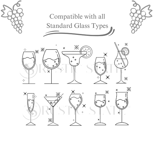 Rustic State Vigo 4 Sectional Adjustable Under Cabinet Mount Wood Stemware Rack Hanging Shelf Glassware Holder Bar Organizer with up to 12 Wine Glass Rustic State