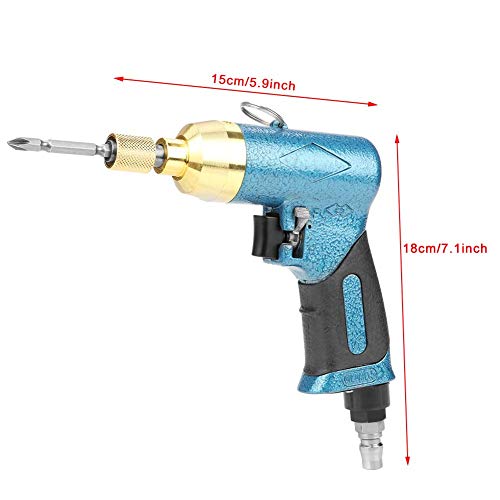 Handhold Screw Gun Air Straight Pneumatic Screwdriver with Screw Bit 5H 9000rpm(Screwdriver bit Random Color) Walfront