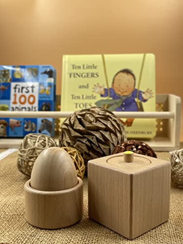 Leticia's Corner Set of Wooden Pincer Grasp and Egg Cup Puzzles, Pincer Puzzles, First Puzzles, Montessori Toys for 6 Months+, Fine Motor Skills Leticia's Corner