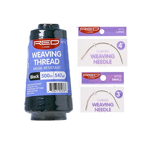 Black Weaving Thread & Needle Set