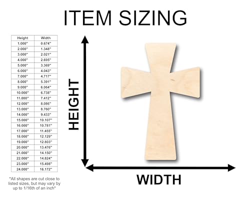 Unfinished Wood Germanic Cross Shape - Craft - up to 36" DIY 12" / 1/2" 24 Hour Crafts