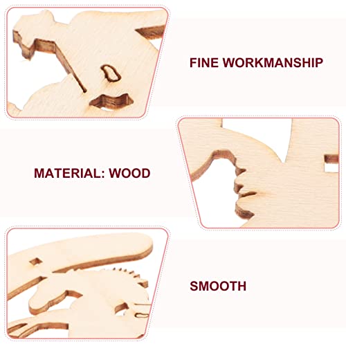 Wood Horseshoe Cutouts 48pcs Wood Discs Slices Horseshoe Shape Unfinished Wooden Cutouts for Christmas Craft DIY Home Decoration Wood Horseshoe EXCEART