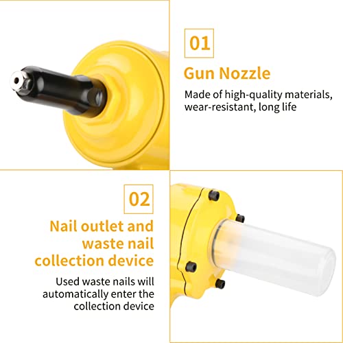 Acogedor Air Rivet Gun, Pneumatic Riveter, Pistol Grip Rivet Gun, Air Powered Riveting Tool, 2.4/3.2/4/4.8mm Acogedor