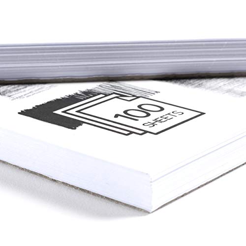 Sketch Pad 9"x12", 2 Pack, 100 GSM, 100 Sheets Perforated (Pack of 2 - Jumbo Sketchbook Pads 9" x 12") ARTISTIK