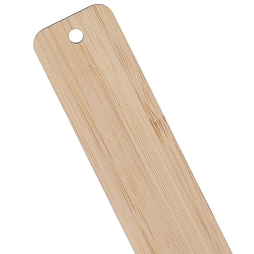 Uniquer 20Pcs 4.72Inch Blank Bamboo Bookmark Engraving Bamboo Blanks Bookmarks Unfinished Wood Hanging Tags Uniquer