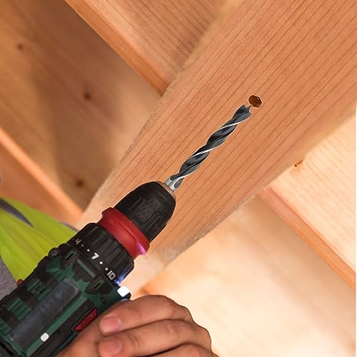 Gunpla 8pcs Wood Drill Bits Set, Carbon Steel Twist Brad Point Drill Bits Woodworking Bore Holes Durable Drilling Tools Kit with Storage Case for Gunpla