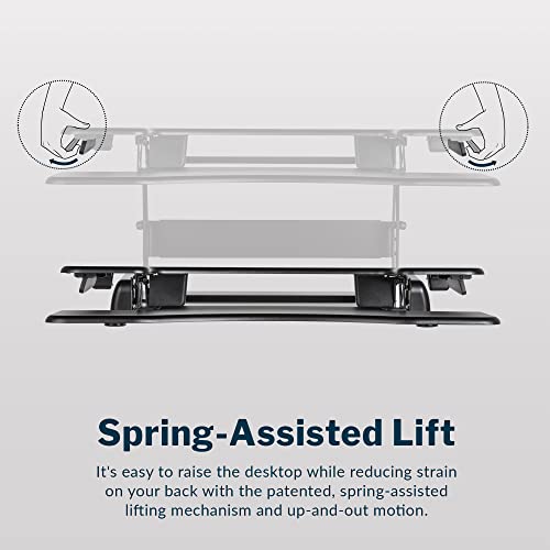 Vari VariDesk Pro Plus 36 - Adjustable Desk Converter with 11 Height Settings - Laptop Sit Stand Desk Riser for Table Tops and Home Office- Fully Vari