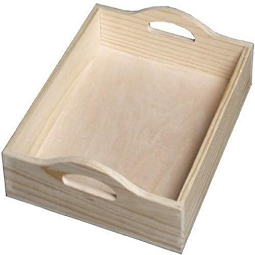 Walnut Hollow 24648 Unfinished Wood Serving Tray for Weddings, Home Decor and Craft Projects, 10" x 12" Walnut Hollow