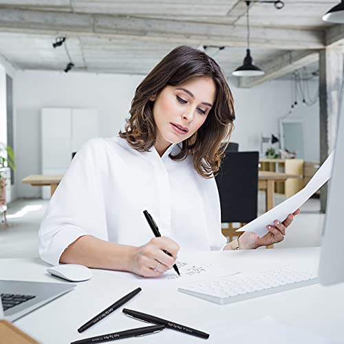 Lelix Felt Tip Pens, 30 Black Pens, 0.7mm Medium Point Felt Pens, Felt Tip Markers Pens for Journaling, Writing, Note Taking, Planner, Perfect for Lelix