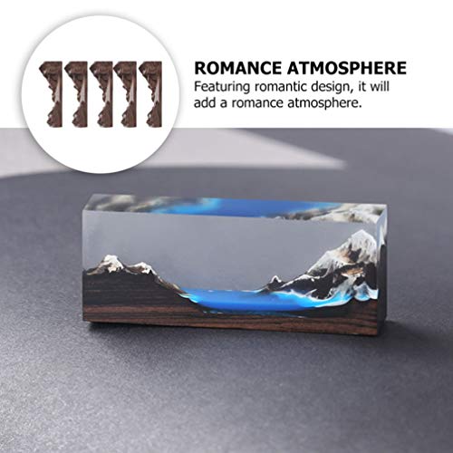 Couple Gifts Couple Gifts DIY Gift 5pcs Wooden Pieces for Epoxy Resin Crafts Natural Unfinished Wood Landscape for DIY Jewelry Making Pendant EXCEART
