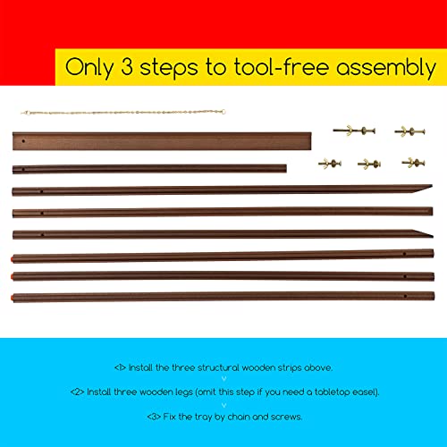 MEEDEN Easel Stand for Wedding Sign: Wood Tripod for Poster Board - Wooden Easel Standing for Display Welcome Picture MEEDEN