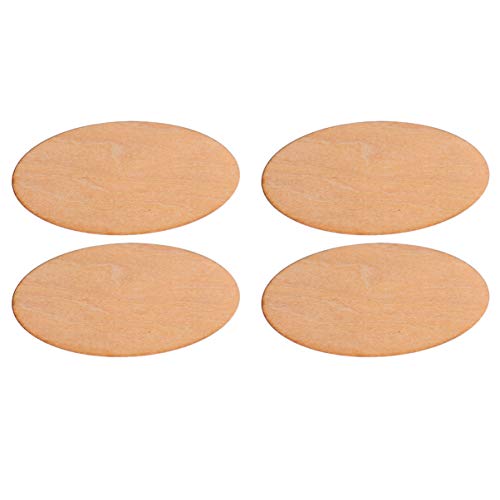 EXCEART Wood Cutout Shapes 20pcs Unfinished Wood Oval Circle Wood Pieces Blank Ornaments Wooden Cutouts for DIY Crafts Painting Engraving Wood DIY EXCEART
