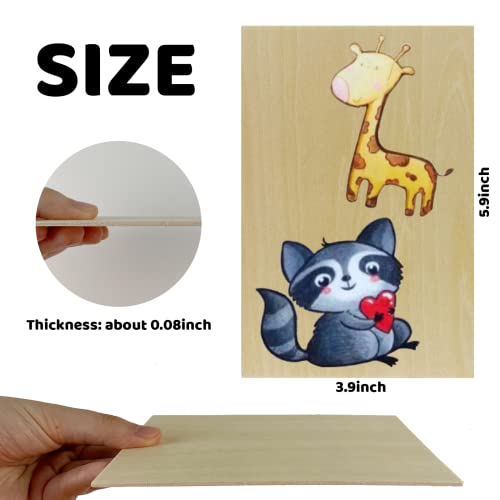 MUXGOA 20 Pack Basswood Sheets for Craft, Laser, Wood Burning, Wooden DIY Ornaments, Unfinished Thin Balsa Plywood Sheets can be Cut & Painted to MUXGOA