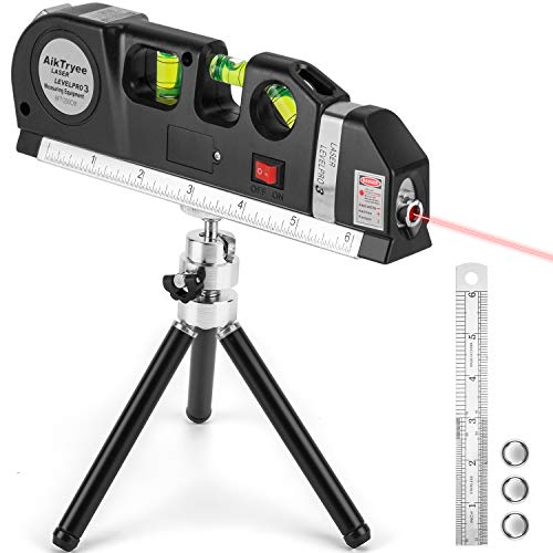 Laser Level Tool Multipurpose Laser Level Line Laser Kit With triangle bracket for Picture Hanging, cabinets Walls by AikTryee AikTryee