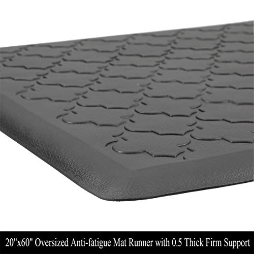 HEBE Kitchen Mat Cushioned Anti Fatigue Floor Mat Runner 20"x60" Non Slip Kitchen Mats for Floor Waterproof Kitchen Rugs and Mats Ergonomic Comfort HEBE