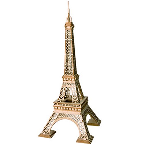 ROBOTIME Assembly Famous World Architecture Eiffel Tower Exquisite Wood Craft Kits for Kids Best Model Kits and DIY Arts Projects for Adults ROBOTIME