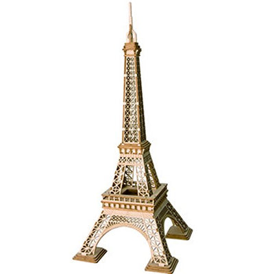 ROBOTIME Assembly Famous World Architecture Eiffel Tower Exquisite Wood Craft Kits for Kids Best Model Kits and DIY Arts Projects for Adults
