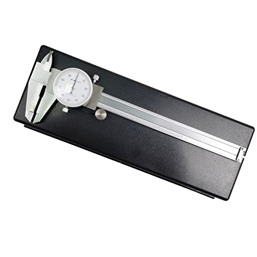 HFS (R) 0-6" Imperial Calipers; 4 Way DIAL Caliper 0.001" Shock Proof New ; Plastic CASE Hardware Factory Store