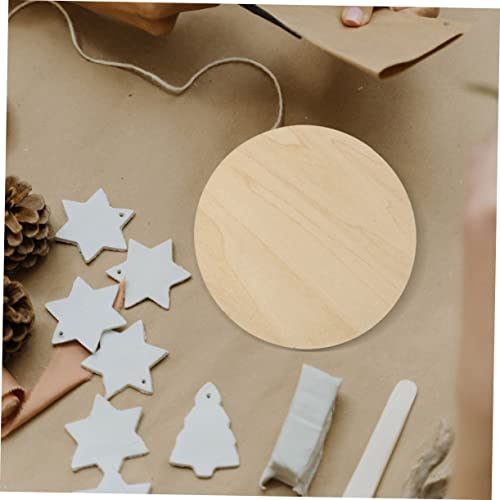 Operitacx 3pcs Painting Board Unfinished Wooden Circles Unfinished Wood Sign Wood Blank Cutouts Wood Blanks Painting Wood Circles DIY Crafts Portable Operitacx