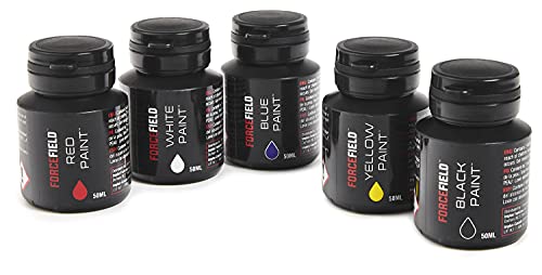 Forcefield unisex adult Paint Kit for Shoes, Black, White, Red, Blue, Yellow, One Size US Forcefield
