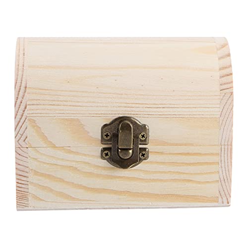 BESPORTBLE 1pc Box Wooden Jewelry Box containers with lids Jewelry Chest Desktop Holder Unfinished Wooden Treasure Chest Jewelry Wooden Case Jewelry BESPORTBLE