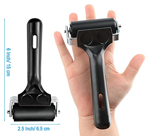 Rubber Roller, Ideal for Anti Skid Tape Construction Tools, Print, Ink and Stamping Tools (2.5-Inch, Black) Yorwe