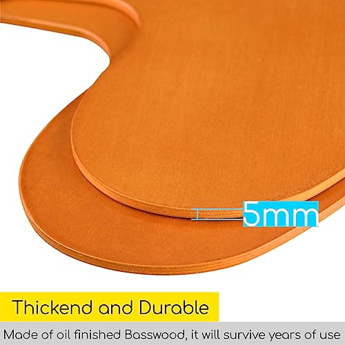 MEEDEN Wood Paint Palette Oil Finished, Acrylic Paint Palette 15.7"x11.8", Oil Paint Palette, Painting Palette, Art Palette, Artist Palette with MEEDEN