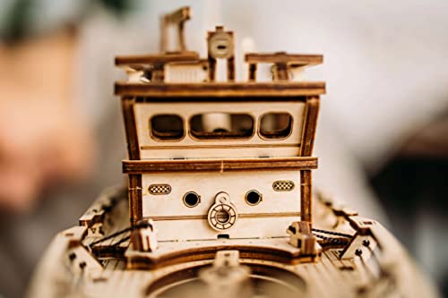 Wood Trick Yacht Mechanical 3D Wooden Puzzles for Adults and Kids to Build - Rides up to 8 ft - Model Kits for Adults - DIY Wooden Models for Adults Wood Trick