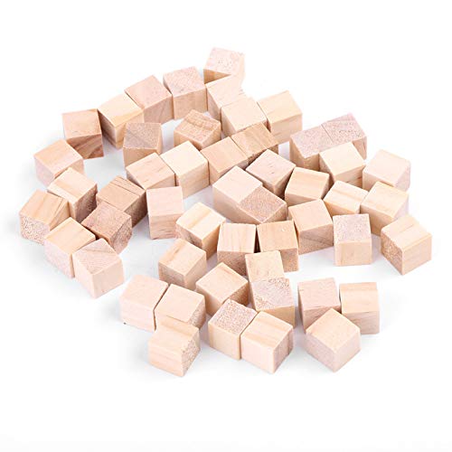 Hand Made Material, Blocks Wood Cubes for DIY Crafts Handmade Woodcrafts Kids Toy Home Decor Square Wooden Arts and Crafts Craft Collection (10mm (50 AYNEFY