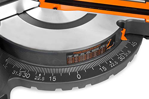 WEN MM1011T 15-Amp 10-Inch Single Bevel Compact Sliding Compound Miter Saw with Laser, Black WEN