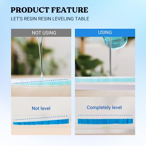 LET'S RESIN Leveling Table for Resin, 16''x 12'' Acrylic Adjustable Resin Leveling Table with Silicone Mat, Multipurpose No Installation Required LET'S RESIN