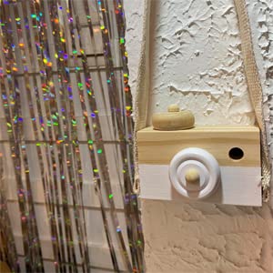 Baby Toy Wooden Mini Camera Toy, Baby Kids Cute Mini Sharpe Toy, Neck Hanging Photographed Props for Baby Toddlers Children Kids' Room Hanging Decor Cynzia