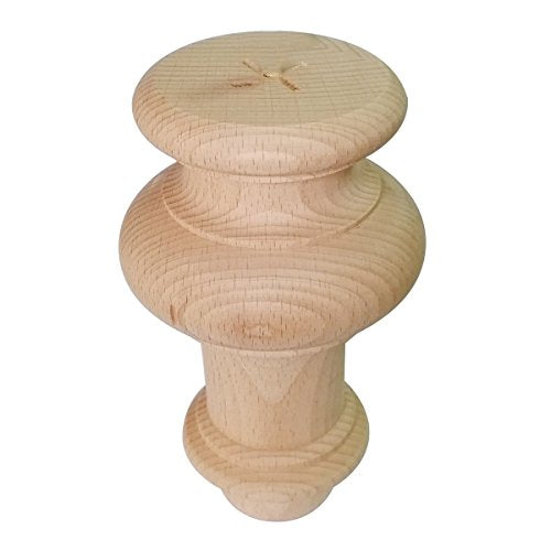 Btibpse 6" Wood Furniture Legs Unfinished Sofa Bun Feet for Cabinet, Chair, Loveseat, Ottoman, Dresser Foot Replacement Set of 4 Btibpse