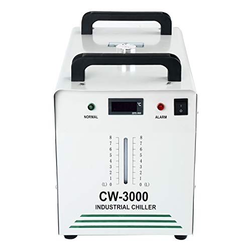 Homend 110V Industrial Water Chiller 9L Capacity CW-3000 Thermolysis Type Cooling Chiller for 60W 80W Laser Engraving Machine Homend