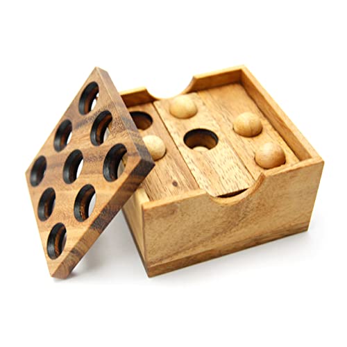 BSIRI Wooden Board Games Educational Sets Classic for Coffee Table or Home Decor and Living Room Decor Rustic Golf Game (Gopher Holes) Made by Wooden BSIRI