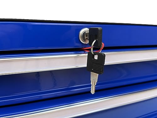 Workington Industrial 2 Drawers Portable Metal Intermediate Box, 26" Middle Tool Chest Cabinet with Ball Bearing Drawer Slides, Steel Tool Storage Workington